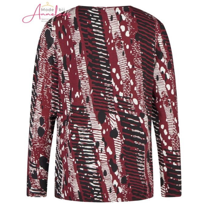 Barbara Lebek shirt 16647062 wijnrood print Barbara Lebek shirt 16647062 wijnrood print